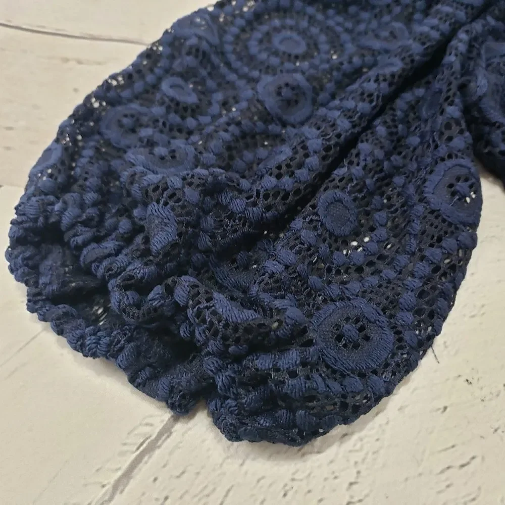 Haani Dress Size Small Knit Crochet Blue Used